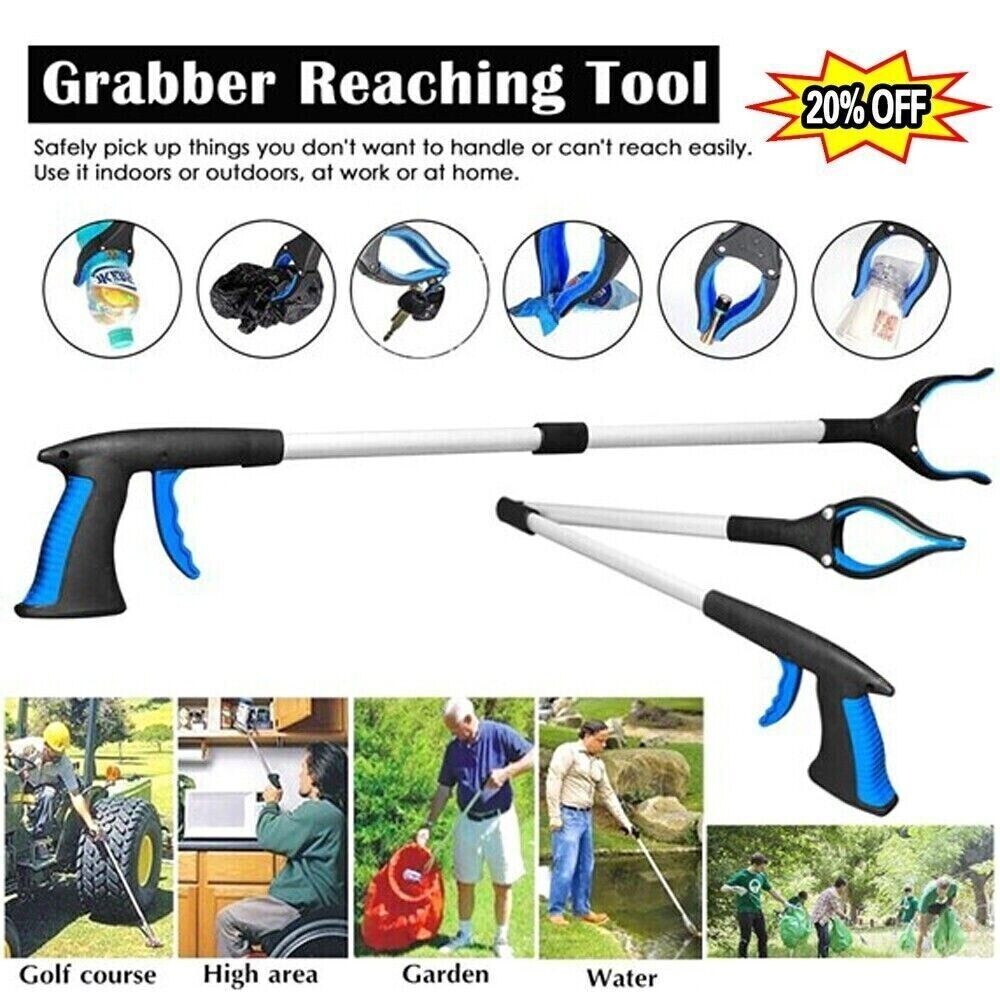 32'' Grabber Pick Up Reaching Tool Hand Grip Reacher Heavy Duty Aid Trash Cans