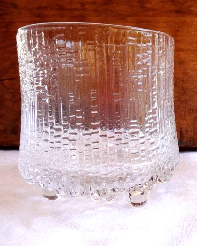 Littala Finland 1960s Ultima THULE Footed 3 1/2" Old Fashion Bar Ware Glasses