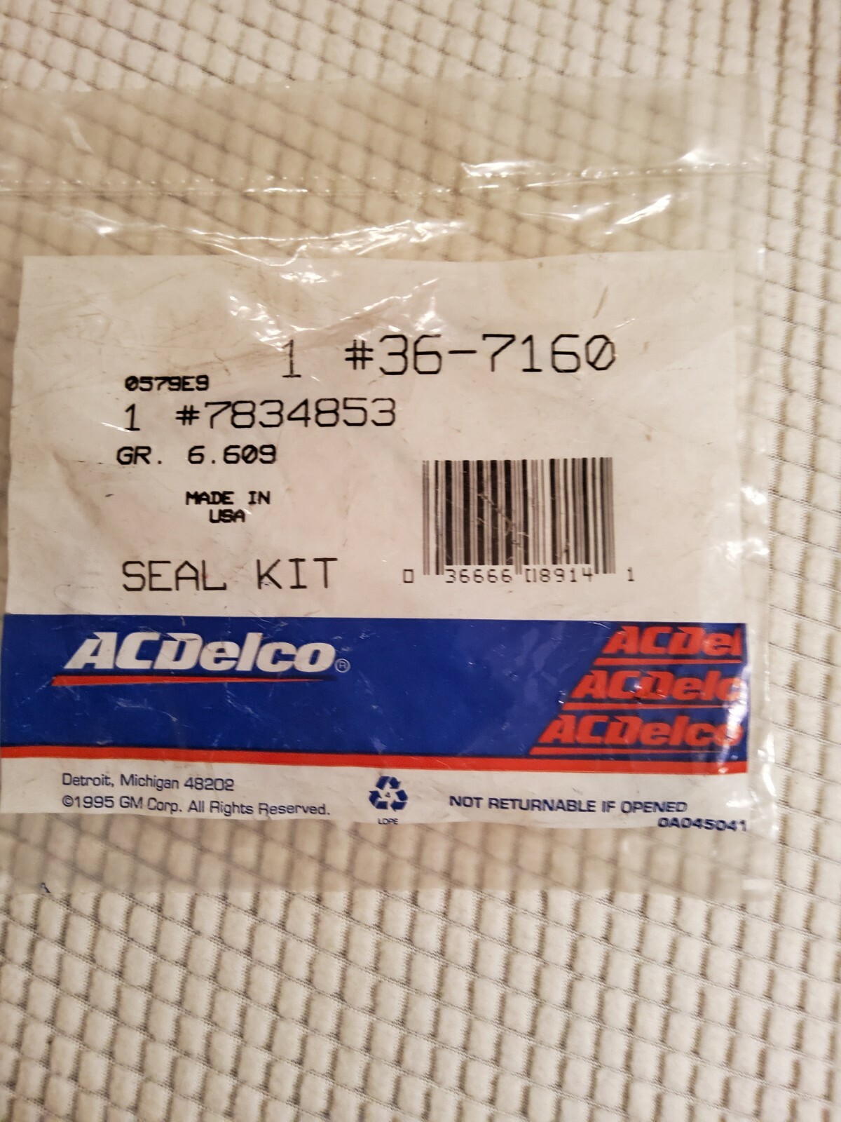 GM 7834853 Power steering Pump SEAL SERV KIT Gm oem NIB | eBay 