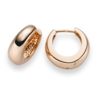 Creole Creolen 13,5X5,5Mm 585 Gold Rotgold Ohrringe Ohrschmuck Rund Goldohrringe