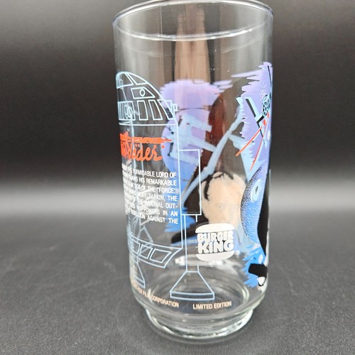 Vintage 1977 Burger King Star Wars Coca Cola Glass Darth Vader INK ERROR - Picture 5 of 17