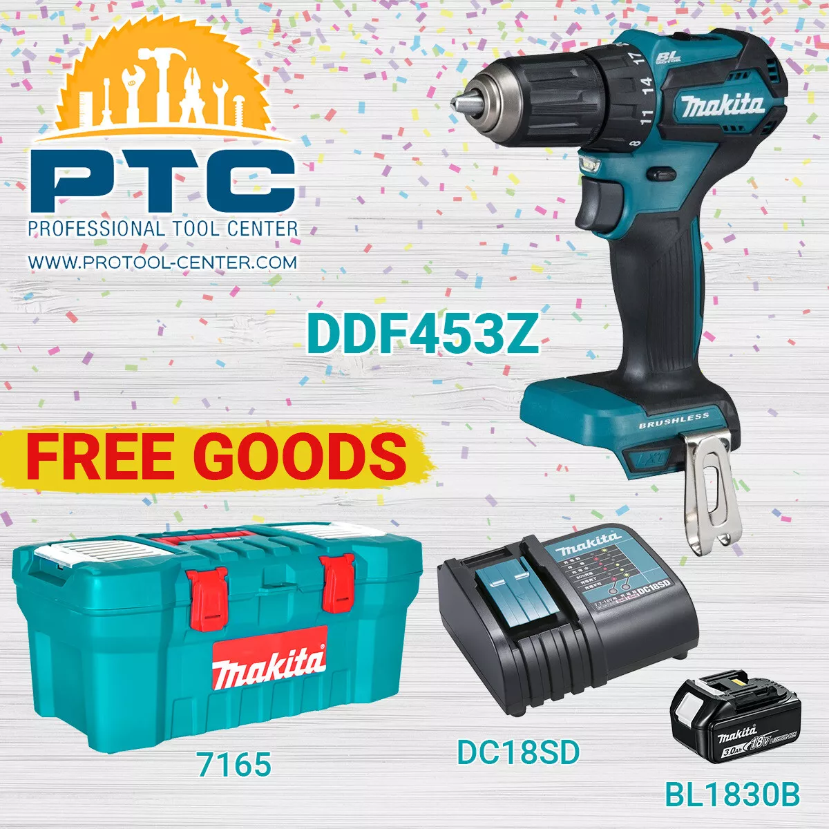 Makita DDF453Z Taladro Atornillador 18V