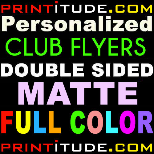 250 CLUB FLYERS 10x3 FULL COLOR 2 SIDED 14PT POSTCARD OFFSET PRINT MATTE NO UV - Picture 1 of 1