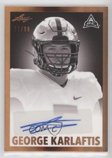 2021 Leaf Memories 1960 Base Bronze Spectrum 77/99 George Karlaftis Auto 0c3