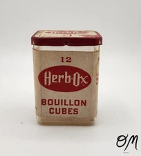 Herb Ox Pure Food Company Bouillon Cubes Vintage Empty Container