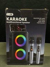 Karaoke Machine for Adults Kids, Portable Bluetooth Speaker with 2 Wireless Mi 5