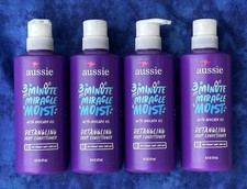 Lot of 4  AUSSIE  3 Minute Miracle Moist  Detangling Conditioner  16oz Each