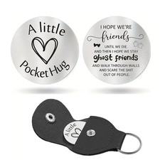 Friendship Keychain Pocket Hug Keepsake Gift Quote Reminder for Bestie