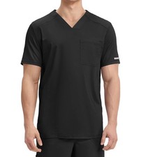 Revolution By Cherokee Men  s Mesh Trim Scrub Top Black Large NEW W/ TAGS WW603