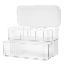 Transparent Cable Organizer Storage Box Desk Accessories Plastic Power Cords