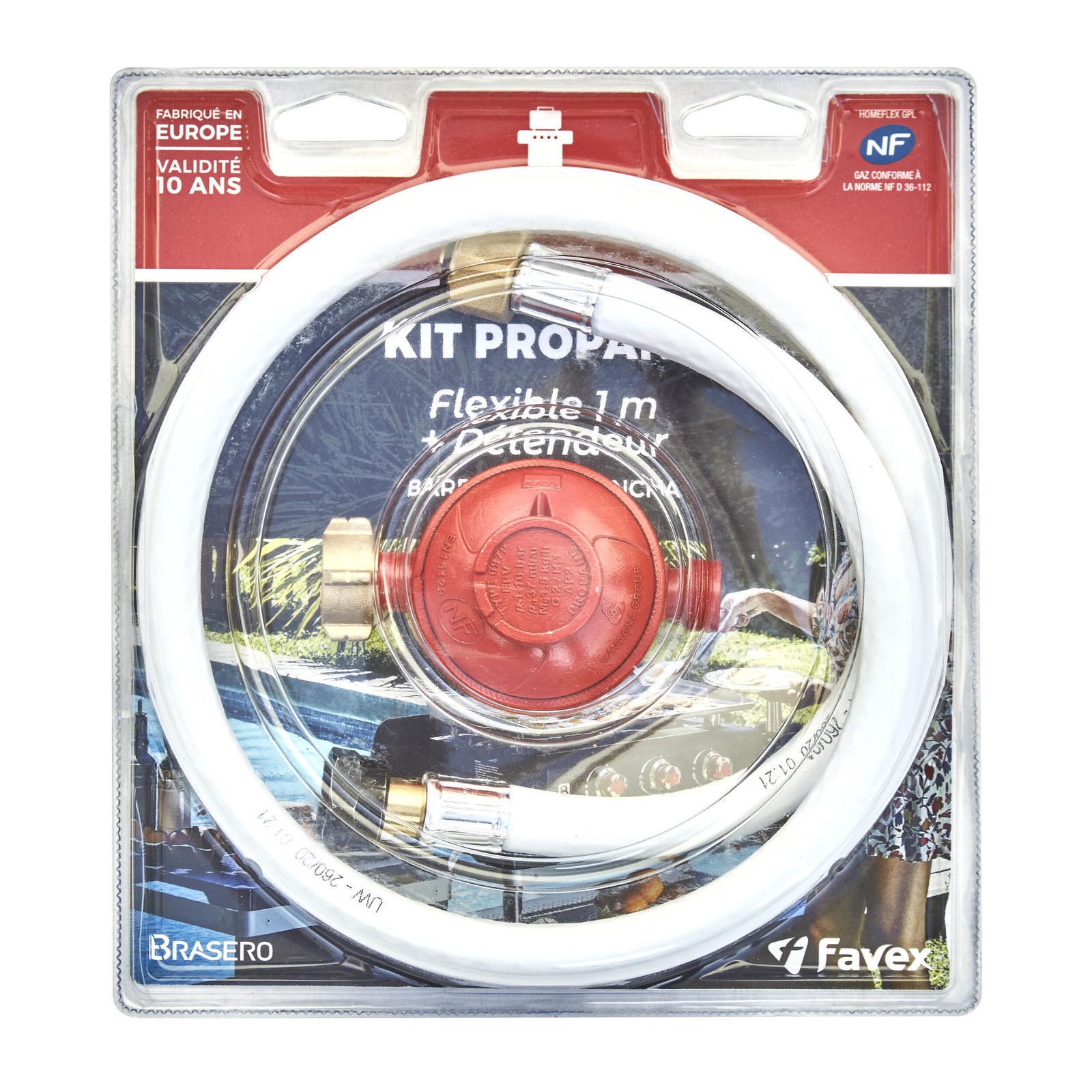 Kit détendeur avec lyre anti-fuite pour barbecue résolvant les baisses de pression