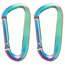 Cute Carabiner Clip, 3" Aluminum Alloy Caribeener D Ring, Spring Snap Hook fo...