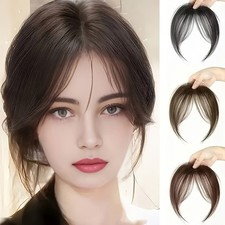 Natural Clip On Hair Bangs Synthetic Fluffy Extension Piece Women Fringe