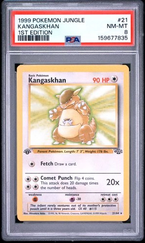 Kangaskhan (1st Edition) graded PSA 8 for sale on eBay