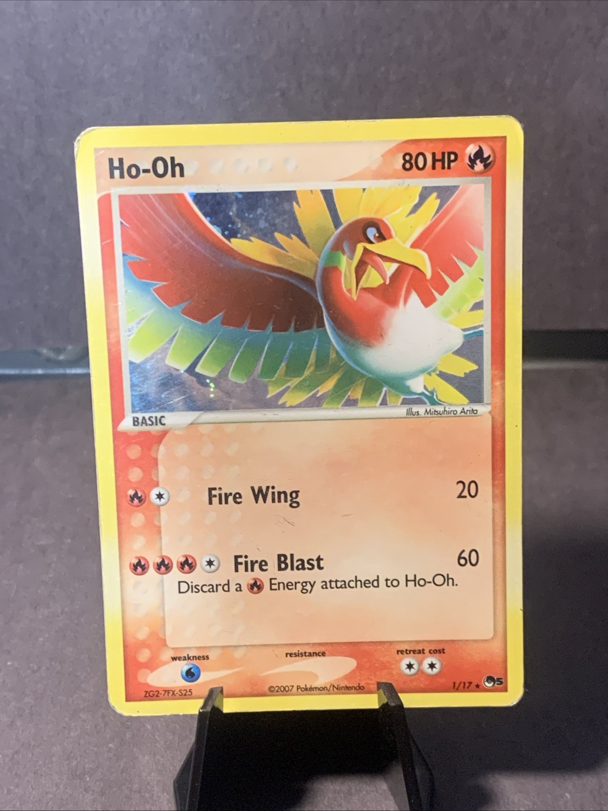 Pokemon TCG Ho-Oh #1/17 Promo POP Series 5 Holo Bleed Rare Vintage Ex Era HP