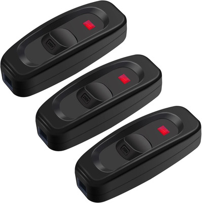 3 PCS Inline Cord Switch Appliance Button On/Off 10A 250V Inline Power Switch wi