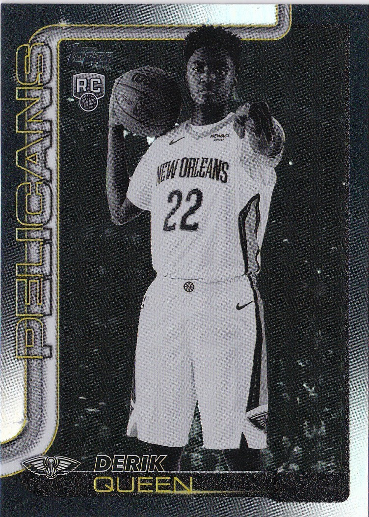 2025-26 Topps Derik Queen Blackout Variation RC Rookie #213 Pelicans