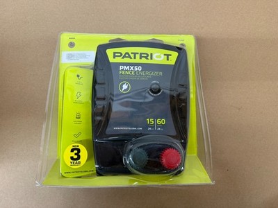 New Patriot Pmx50 Fence Energizer Up To 15 Mile Black