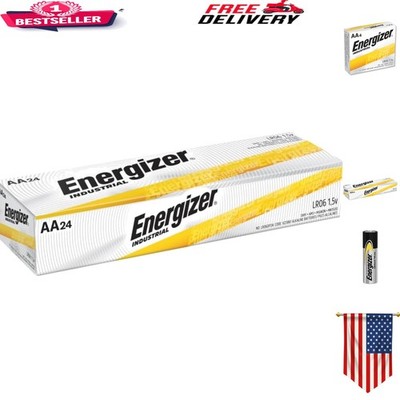 24 Pack Energizer Industrial AA Batteries EN91 - Perfect for High Drain Devices