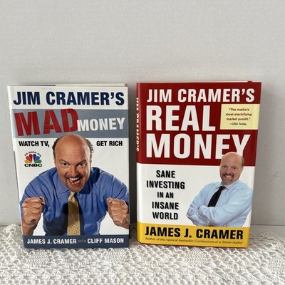 2 New Jim Cramer's Real Money & Mad Money, HCDJ. Vtg 2005-6 New Books.