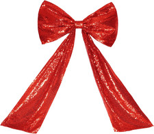 Red Sequin Giant Bow 24 X 36 Inch for Large Festive Bow for Valentine'S Day, Wed