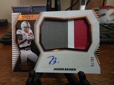 2026 Leaf Trinity Jamier Brown Rookie Memorabilia Patch Autograph /75