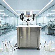 110V Double Station Cosmetic Bottle Cleaning Machine Air Blow Bottle Washer