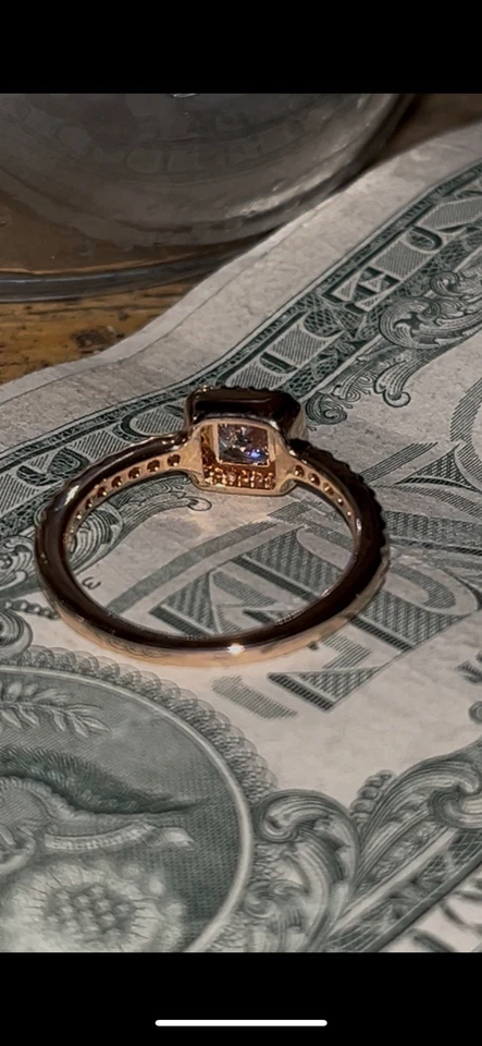 AUTÉNTICO ANILLO PANDORA CLÁSICO BRILLO HALO #188862C01-56 EE. UU. TALLA 7,5 Foto 4 de 4