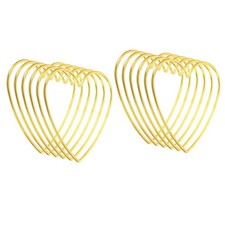 4inch Dream Catcher Rings, 12 Pcs Metal Heart Shape Floral Ring, Gold