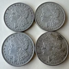 Lot of Four 1921 P Morgan Silver Dollars U.S. $1 Coins