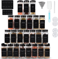 FoiiLiio GewüRzgläSer Eckig Set, 24Er 120Ml GewüRzbehäLter Glas, GewüRzstreuer S