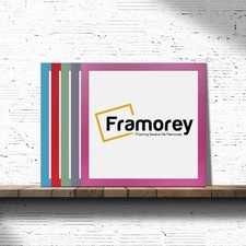Square Picture Frame Photo Poster Size Frame Rainbow Color With White Mount