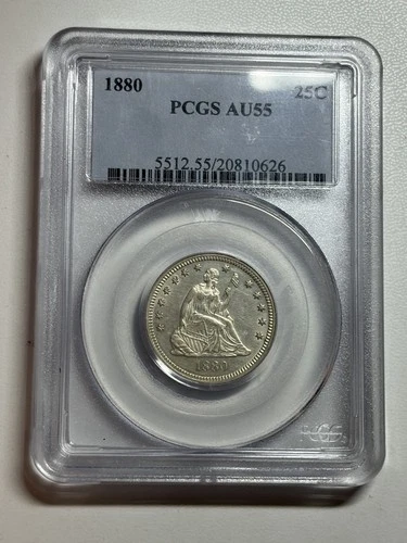 1880-P Seated Liberty Quarter — photo from the most recent tracked eBay sale