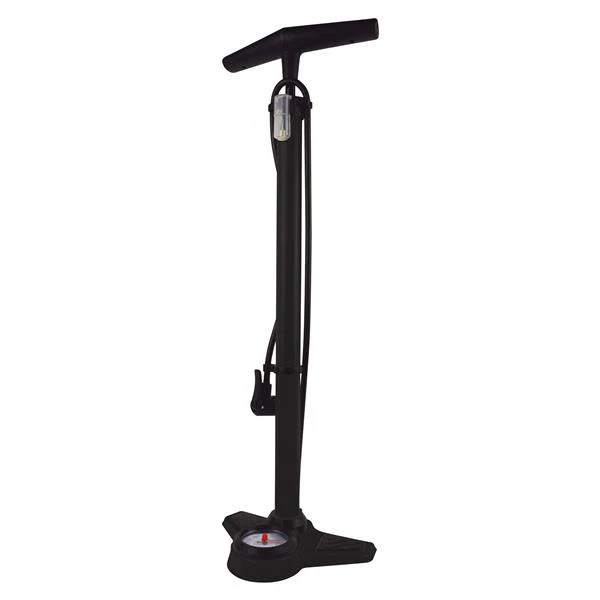 Pompe à pied avec manomètre Dresco vtt vélo de route et vtc noir