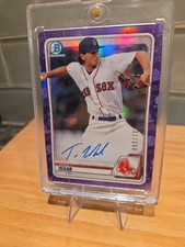 2020 Bowman Chrome Thad Ward Prospect Auto Purple Refractor #18/250 Red Sox