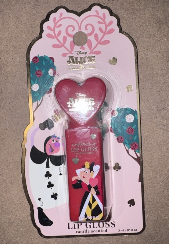 Disney Alice in Wonderland Red Lip Gloss Vanilla Scented Shine Liquid 0.1 fl oz