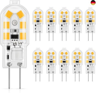 DiCUNO G4 LED Lampen, Warmweiß 3000K, 1.5W ersetzt 15-20W Halogen, 160lm, 360° A