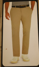 NWT MENS BANANA REPUBLIC FLAT FRONT SLIM FIT SIDE BACK ZIPPER POCKET 40X34 PANTS