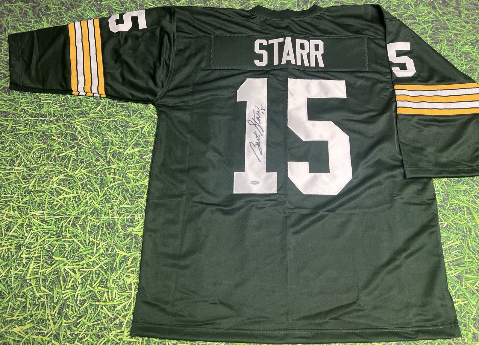 Bart Starr Autographed Signed Green Bay Packers 3/4 SLEEVE JERSEY STEINER 