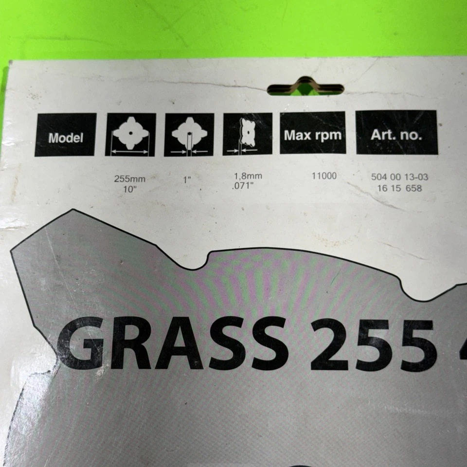 Nuevo Husqvarna 5040013-03 hierba 255-4 hoja 4T 10 pulgadas 255 mm OEM 1 pulgada de diámetro Foto 2 de 4