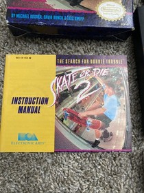 RARE Skate or Die 2 for Nintendo NES CIB Complete In Box CLEAN