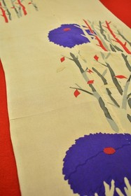 Vintage Japanese Silk Kimono Fabric Textile Remnant Craft Material 54.3"/CR20/65