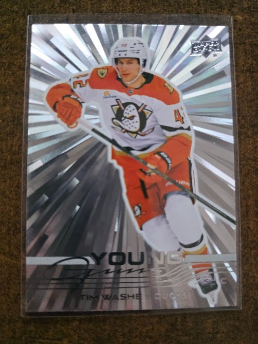 2025-26 Upper Deck Young Guns Outburst Silver #206 Tim Washe Anaheim Ducks