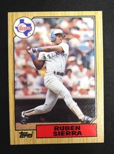 1987 TOPPS RUBEN SIERRA Rookie RC Baseball Card #261