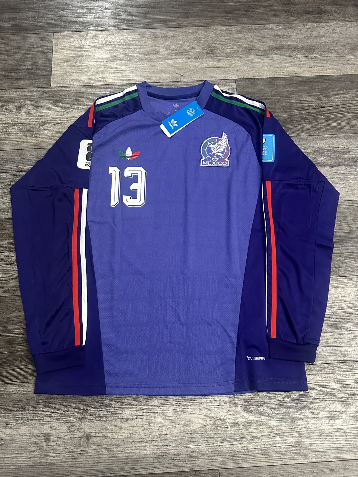 Men’s Adidas Mexico Guillermo Memo Ochoa Goalie Soccer Jersey long sleeve XL