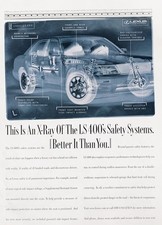1997 LEXUS LS 400's An X-Ray of the Lexus Safety Systems PRINT AD