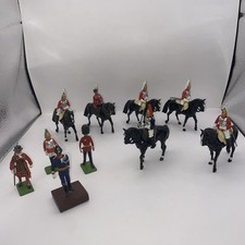 Vintage Britains Mounted Cavalry Guard Figures Lot Lead Hand Painted England
