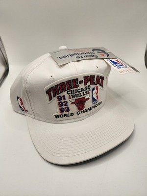 90s VTG CHICAGO BULLS Sports Specialties THREE PEAT 3 NBA