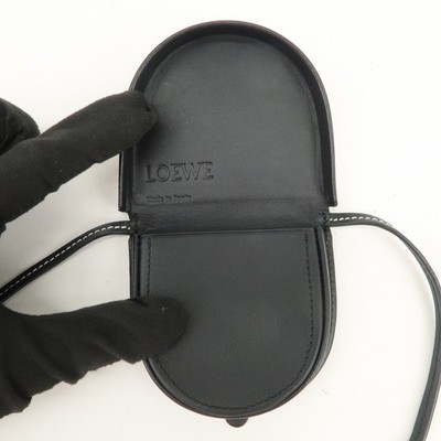 LOEWE Anagram Logo Leather Coin Case Coin Purse Black Authentic LOEWE Anagram Logo Leather Coin Case Coin Purse Black Authentic