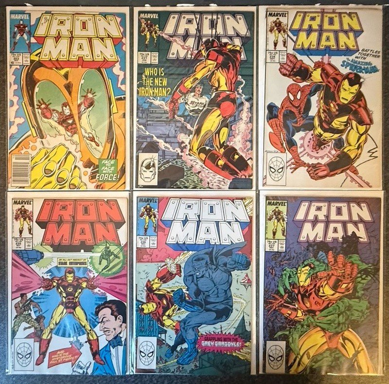 Iron Man #223 & 231 & 234-237 Marvel Comics Lot Spider-Man Grey Gargoyle